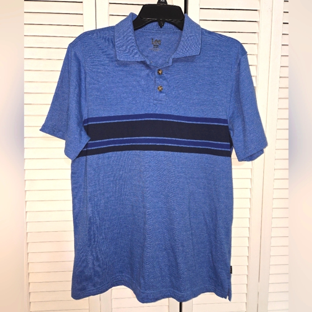 Lee Men's M Regular Fit Blue Polo Shirt